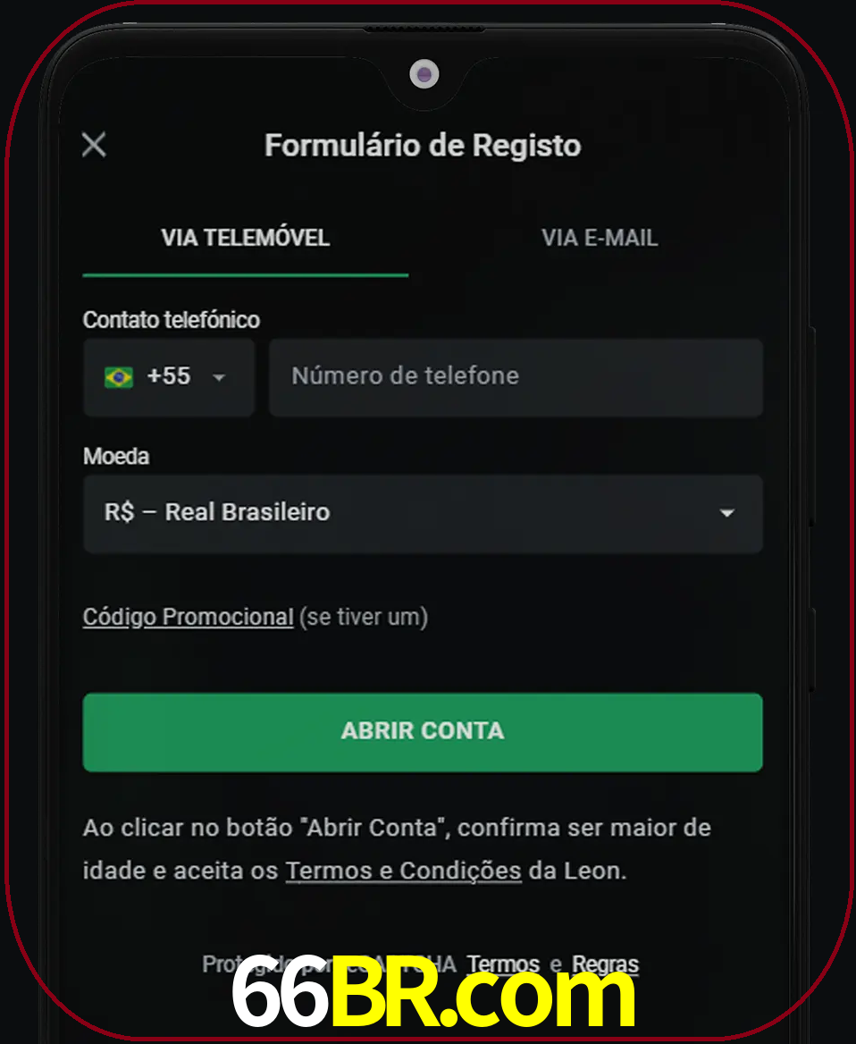 Abra o aplicativo e inicie o processo de registro.